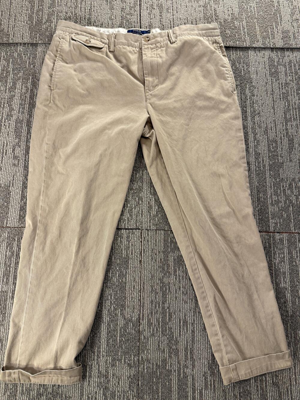 Polo Ralph Lauren The Boyfriend Chino Pants Womens 14 Beige Cotton Twill